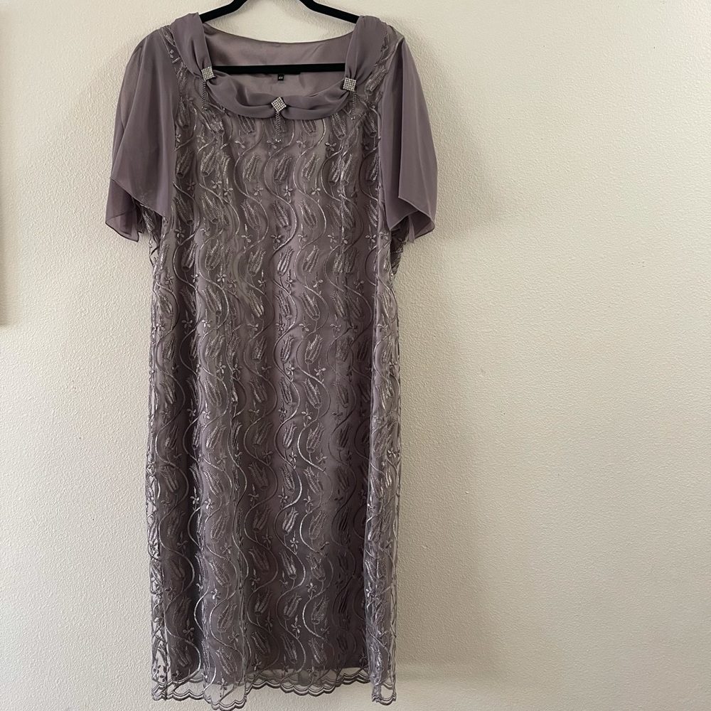 Maria&Fashion MIDI Lace Special Ocasion Mom of the Bride Dress Size Eur 44/US10